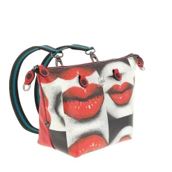 Borsa Donna a Mano con Tracolla GABS G3 PLUS Large in Pelle stampa Baci