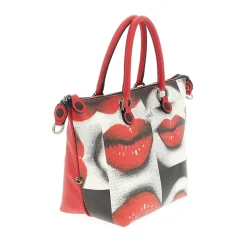 Borsa Donna a Mano con Tracolla GABS G3 PLUS Large in Pelle stampa Baci