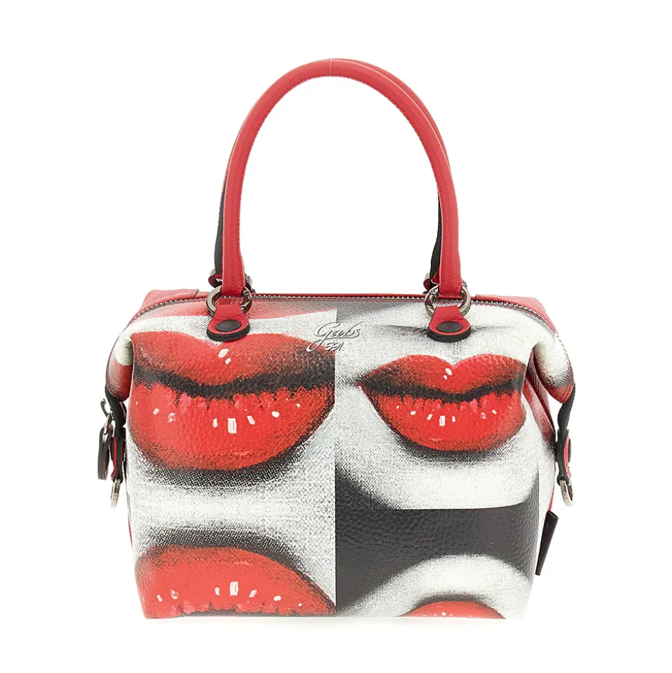 Borsa Donna a Mano con Tracolla GABS G3 PLUS Large in Pelle stampa Baci