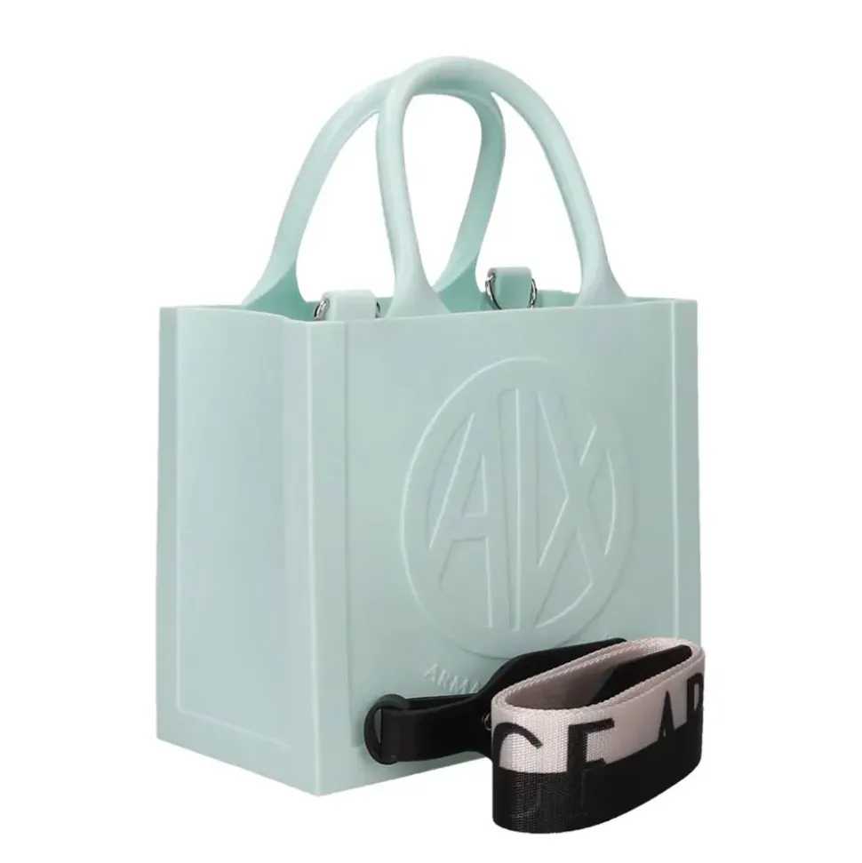 Borsa Donna a Mano con Tracolla ARMANI EXCHANGE Colore Acqua Misura Piccola