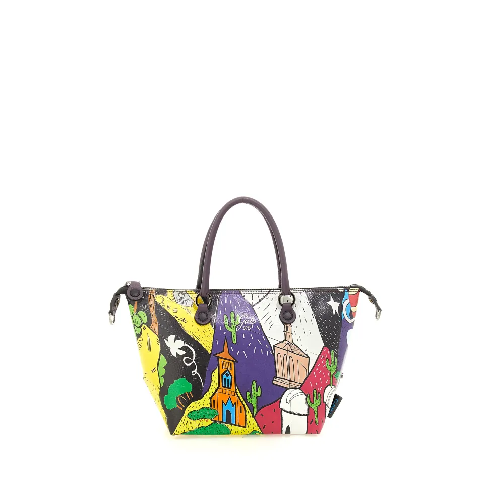 Borsa Donna a Mano con Tracolla GABS G3 PLUS Trip in Pelle stampa Messico Large