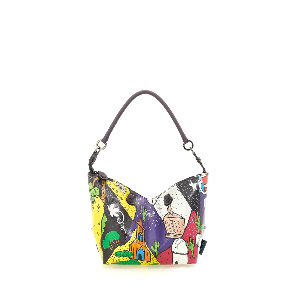 Borsa Donna a Mano con Tracolla GABS G3 PLUS Trip in Pelle stampa Messico Large