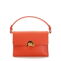 Borsa Donna a Mano con Tracolla COCCINELLE in Pelle linea Binxie Small colore Tangerine