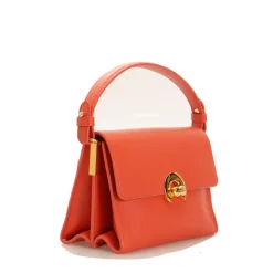 Borsa Donna a Mano con Tracolla COCCINELLE in Pelle linea Binxie Small colore Tangerine