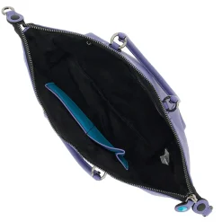 Borsa Donna a Mano con Tracolla GABS G3 PLUS Large in Pelle Martellata Viola Fiordaliso