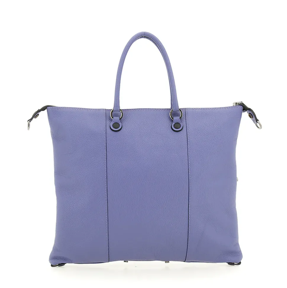 Borsa Donna a Mano con Tracolla GABS G3 PLUS Large in Pelle Martellata Viola Fiordaliso