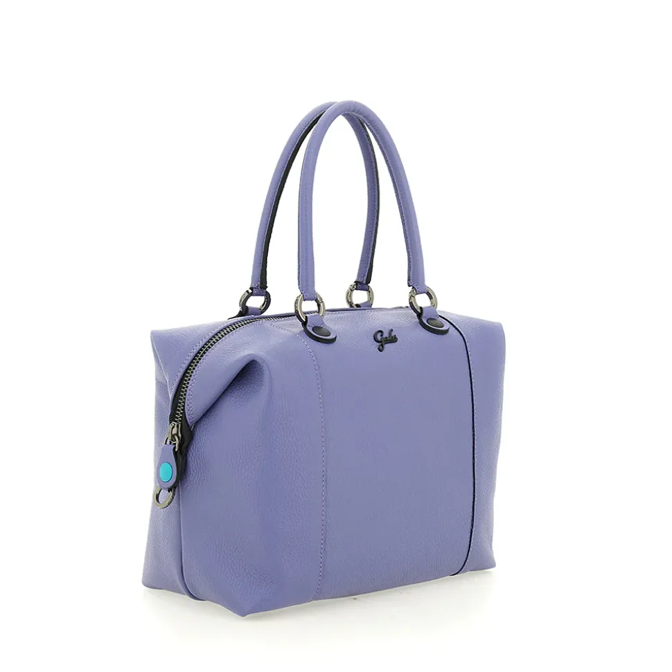 Borsa Donna a Mano con Tracolla GABS G3 PLUS Large in Pelle Martellata Viola Fiordaliso