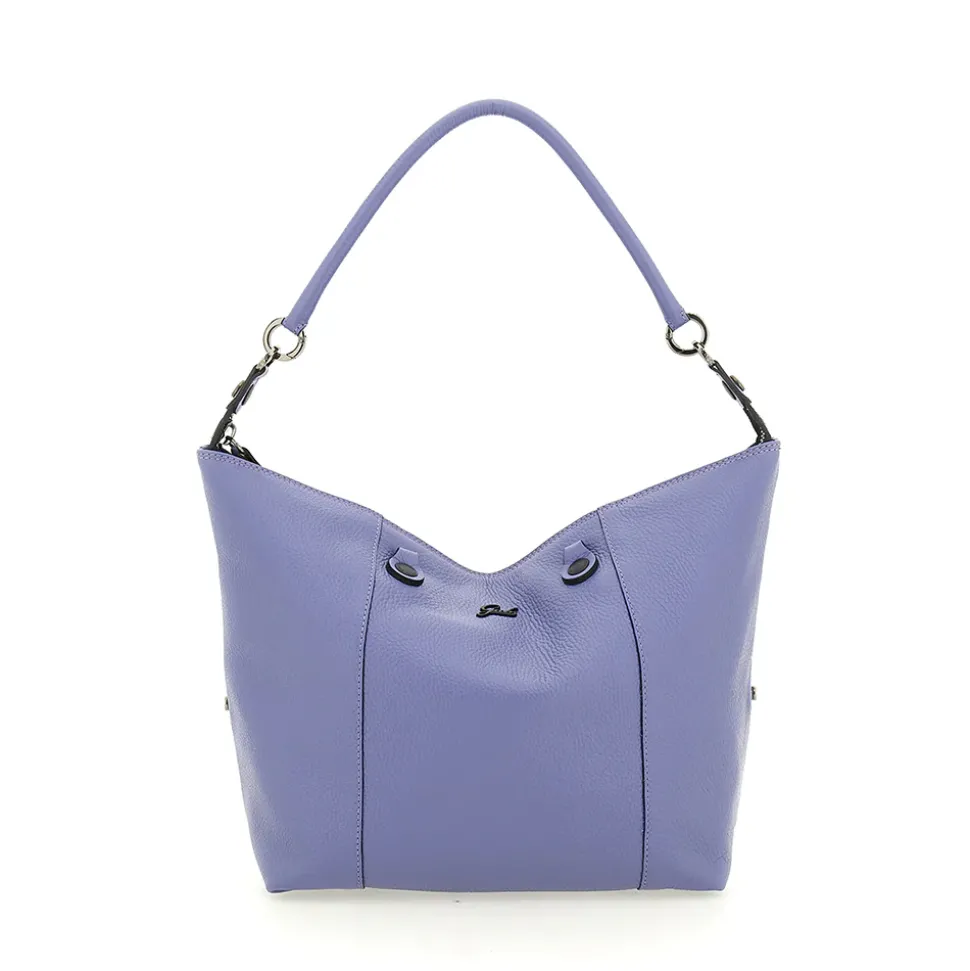 Borsa Donna a Mano con Tracolla GABS G3 PLUS Large in Pelle Martellata Viola Fiordaliso