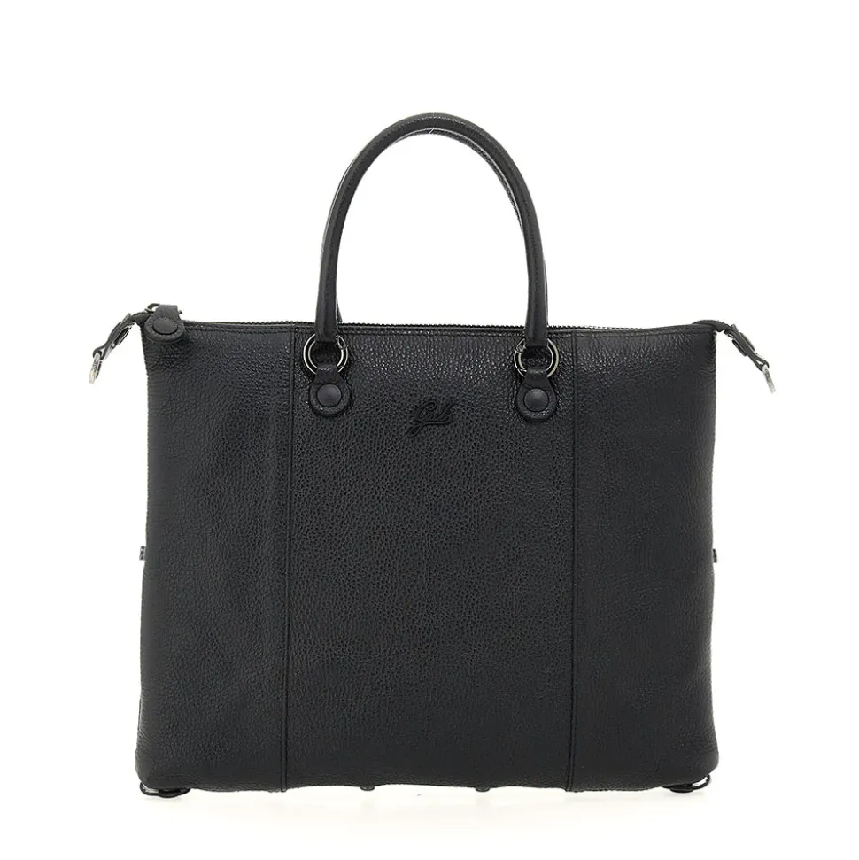 Borsa Donna a Mano con Tracolla GABS G3 PLUS Medium in Pelle Martellata Black