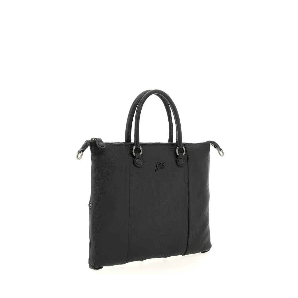 Borsa Donna a Mano con Tracolla GABS G3 PLUS Medium in Pelle Martellata Black