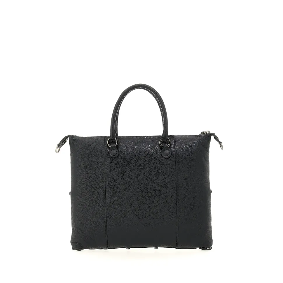 Borsa Donna a Mano con Tracolla GABS G3 PLUS Medium in Pelle Martellata Black