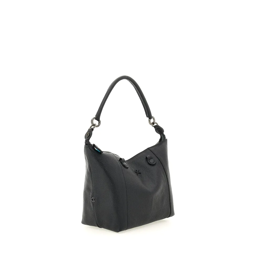 Borsa Donna a Mano con Tracolla GABS G3 PLUS Medium in Pelle Martellata Black
