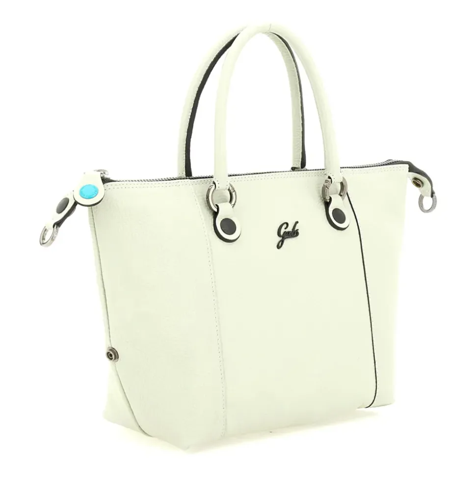Borsa Donna a Mano con Tracolla GABS G3 PLUS Medium in Pelle Martellata Verde Colonia