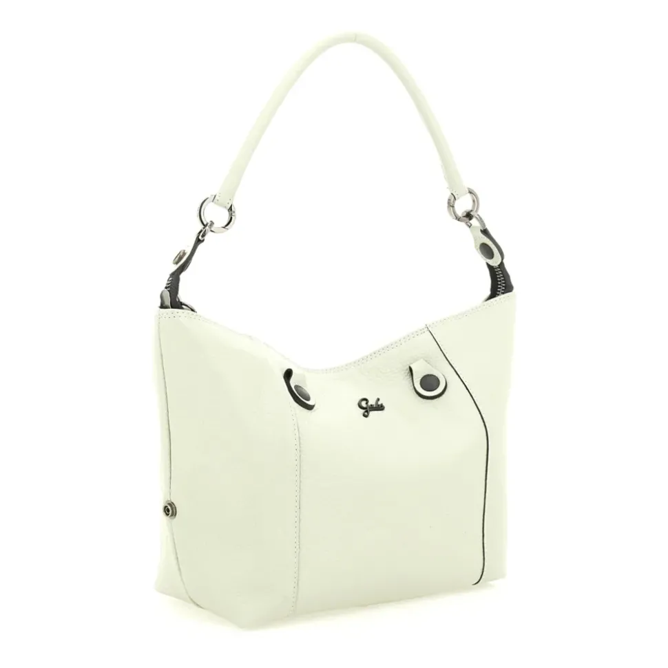 Borsa Donna a Mano con Tracolla GABS G3 PLUS Medium in Pelle Martellata Verde Colonia