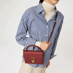 Borsa Donna a Mano con Tracolla COCCINELLE in Pelle Linea Arlettis Mini colore Brandy