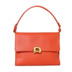 Borsa Donna a Mano con Tracolla COCCINELLE in Pelle linea Binxie colore Tangerine