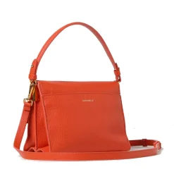 Borsa Donna a Mano con Tracolla COCCINELLE in Pelle linea Binxie colore Tangerine