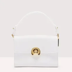Borsa Donna a Mano con Tracolla COCCINELLE in Pelle linea Binxie Small colore Brillant White