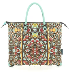 Borsa Donna a Mano con Tracolla GABS G3 PLUS Large in Pelle stampa Inferriata Liberty