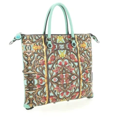 Borsa Donna a Mano con Tracolla GABS G3 PLUS Large in Pelle stampa Inferriata Liberty