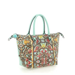 Borsa Donna a Mano con Tracolla GABS G3 PLUS Large in Pelle stampa Inferriata Liberty