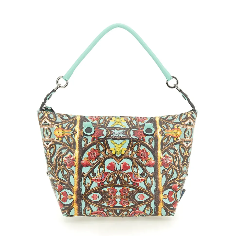 Borsa Donna a Mano con Tracolla GABS G3 PLUS Large in Pelle stampa Inferriata Liberty