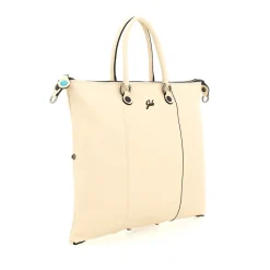 Borsa Donna a Mano con Tracolla GABS G3 PLUS Large in Pelle Martellata Beige Ecru