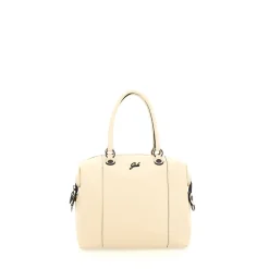 Borsa Donna a Mano con Tracolla GABS G3 PLUS Large in Pelle Martellata Beige Ecru