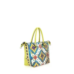 Borsa Donna a Mano con Tracolla GABS G3 PLUS Trip in Pelle stampa Paillettes Rombi Large