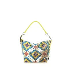 Borsa Donna a Mano con Tracolla GABS G3 PLUS Trip in Pelle stampa Paillettes Rombi Large