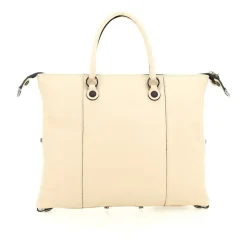 Borsa Donna a Mano con Tracolla GABS G3 PLUS Medium in Pelle Martellata Beige Ecru