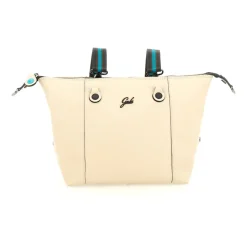 Borsa Donna a Mano con Tracolla GABS G3 PLUS Medium in Pelle Martellata Beige Ecru