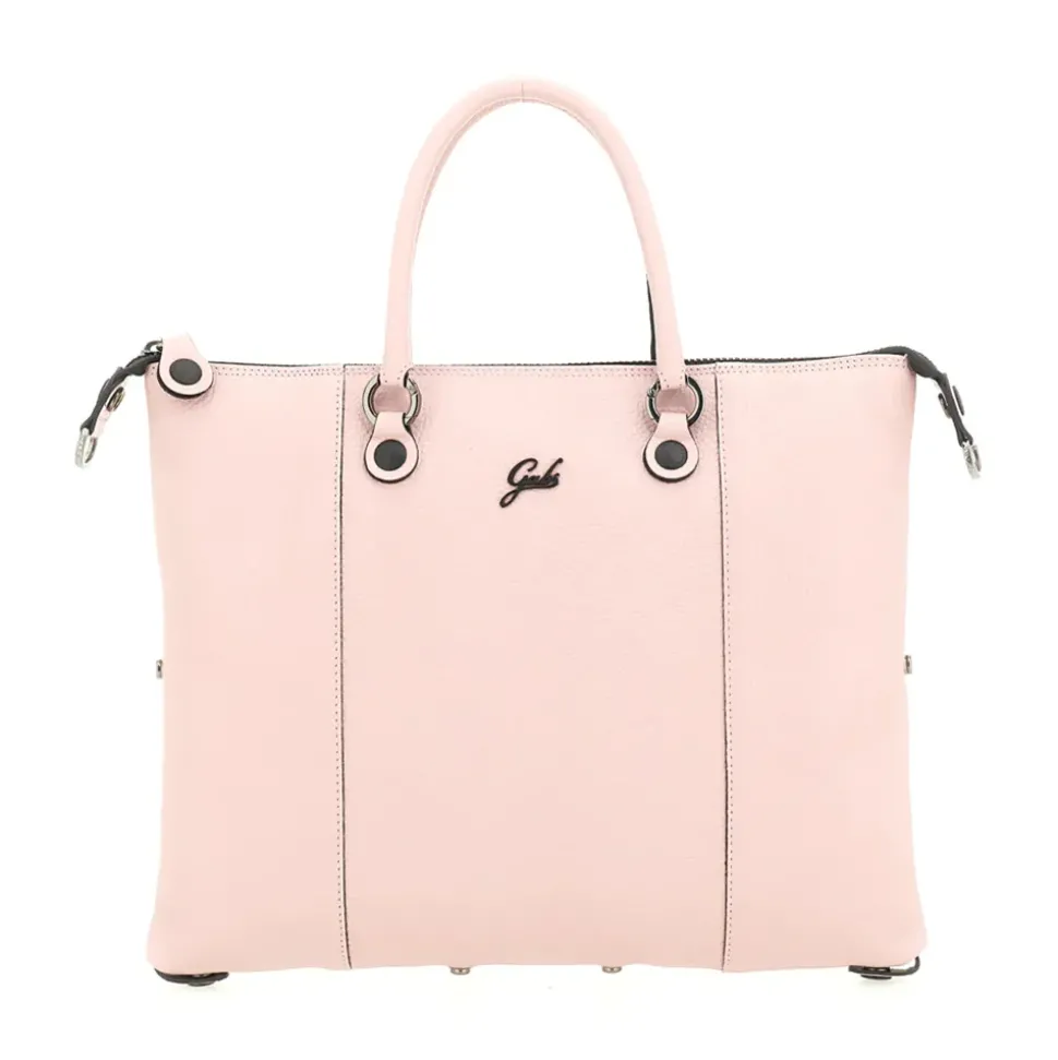 Borsa Donna a Mano con Tracolla GABS G3 PLUS Medium in Pelle Martellata Rosa Camelia