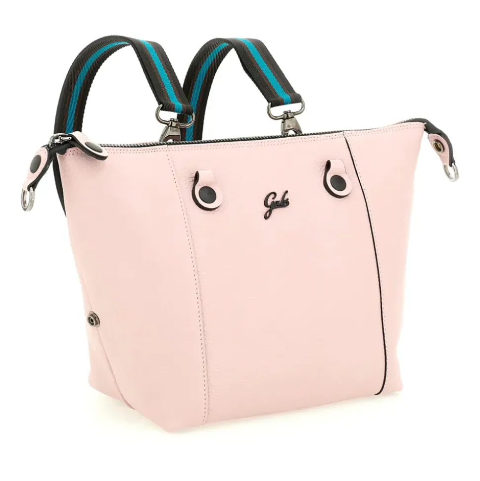 Borsa Donna a Mano con Tracolla GABS G3 PLUS Medium in Pelle Martellata Rosa Camelia