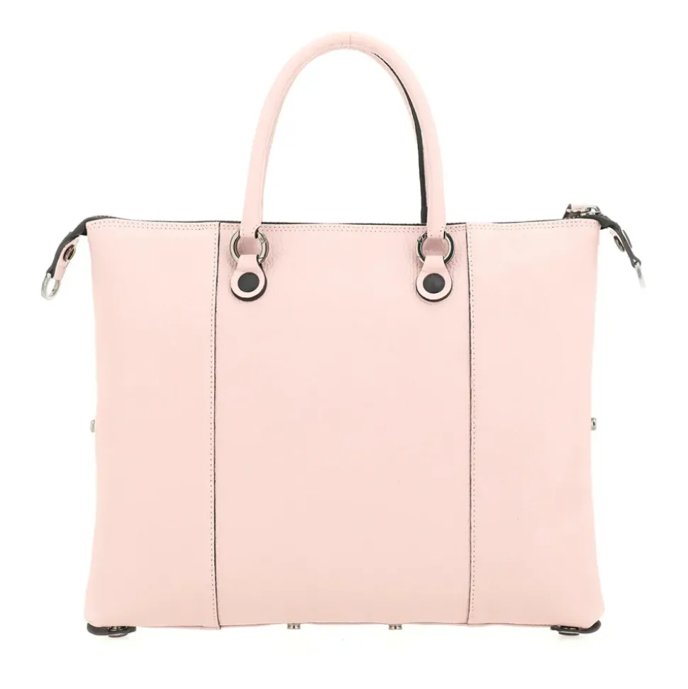 Borsa Donna a Mano con Tracolla GABS G3 PLUS Medium in Pelle Martellata Rosa Camelia