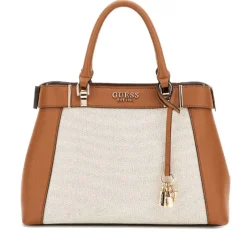 Borsa Donna a Mano GUESS Anadela colore Natural - Cognac