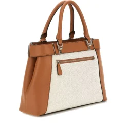 Borsa Donna a Mano GUESS Anadela colore Natural - Cognac
