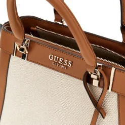 Borsa Donna a Mano GUESS Anadela colore Natural - Cognac