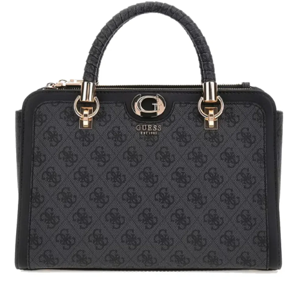 Borsa Donna a Mano GUESS Linea Orlina colore Coal Logo Misura Grande