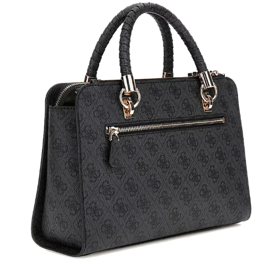 Borsa Donna a Mano GUESS Linea Orlina colore Coal Logo Misura Grande