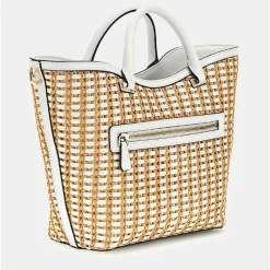 Borsa Donna a Mano GUESS Linea Atalia colore Natural - White