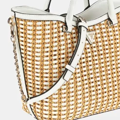 Borsa Donna a Mano GUESS Linea Atalia colore Natural - White