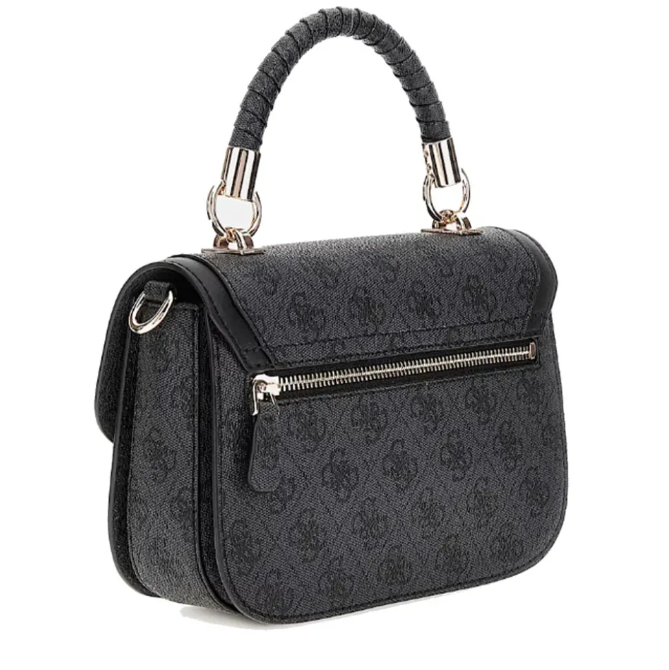 Borsa Donna a Mano GUESS Linea Orlina colore Coal Logo Misura Piccola