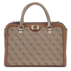 Borsa Donna a Mano GUESS Linea Orlina colore Latte Logo - Brown Misura Grande