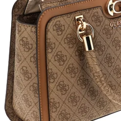 Borsa Donna a Mano GUESS Linea Orlina colore Latte Logo - Brown Misura Grande