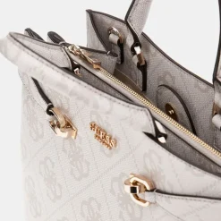 Borsa Donna a Mano GUESS Linea Lorelei colore Bone Logo