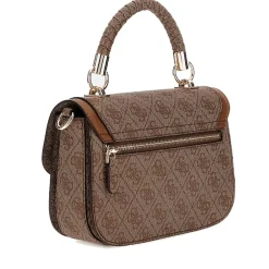 Borsa Donna a Mano GUESS Linea Orlina colore Latte Logo - Brown Misura Piccola