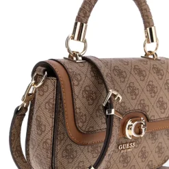 Borsa Donna a Mano GUESS Linea Orlina colore Latte Logo - Brown Misura Piccola