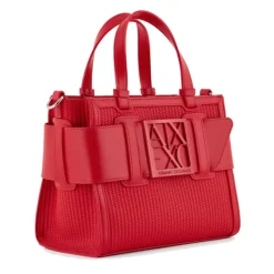 Borsa Donna a Mano Intrecciata ARMANI EXCHANGE colore Rosso Misura Piccola