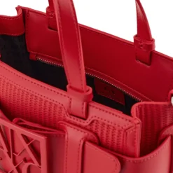 Borsa Donna a Mano Intrecciata ARMANI EXCHANGE colore Rosso Misura Piccola